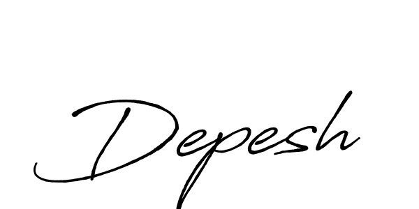 Also we have Depesh name is the best signature style. Create professional handwritten signature collection using Antro_Vectra_Bolder autograph style. Depesh signature style 7 images and pictures png