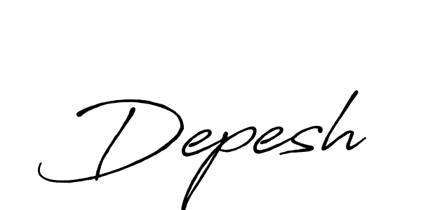 Create a beautiful signature design for name Depesh. With this signature (Antro_Vectra_Bolder) fonts, you can make a handwritten signature for free. Depesh signature style 7 images and pictures png