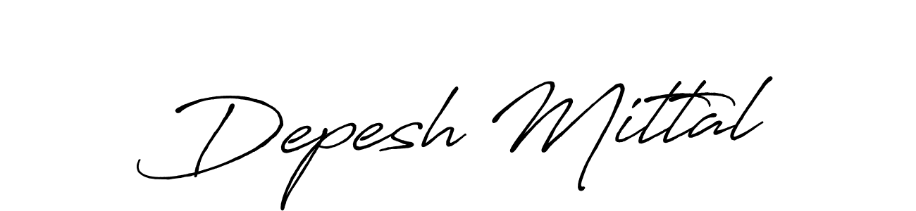 Design your own signature with our free online signature maker. With this signature software, you can create a handwritten (Antro_Vectra_Bolder) signature for name Depesh Mittal. Depesh Mittal signature style 7 images and pictures png
