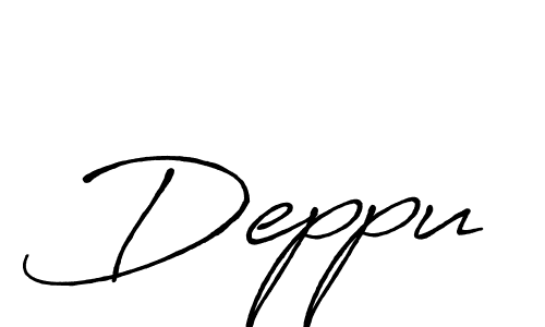 Design your own signature with our free online signature maker. With this signature software, you can create a handwritten (Antro_Vectra_Bolder) signature for name Deppu. Deppu signature style 7 images and pictures png