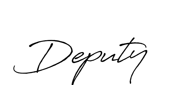 Design your own signature with our free online signature maker. With this signature software, you can create a handwritten (Antro_Vectra_Bolder) signature for name Deputy. Deputy signature style 7 images and pictures png