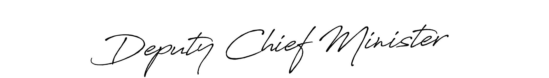 Create a beautiful signature design for name Deputy Chief Minister. With this signature (Antro_Vectra_Bolder) fonts, you can make a handwritten signature for free. Deputy Chief Minister signature style 7 images and pictures png