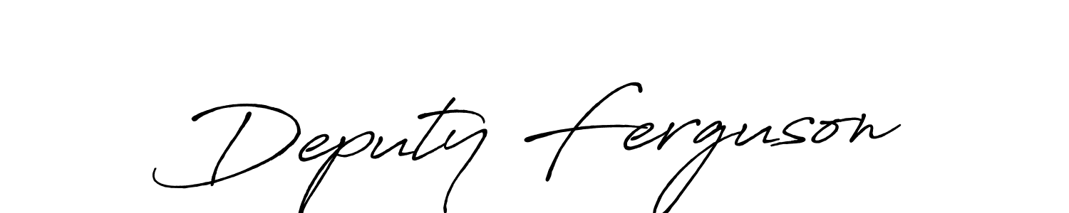 Make a short Deputy Ferguson signature style. Manage your documents anywhere anytime using Antro_Vectra_Bolder. Create and add eSignatures, submit forms, share and send files easily. Deputy Ferguson signature style 7 images and pictures png