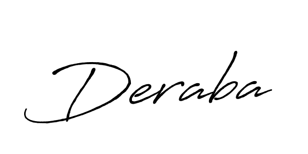 Use a signature maker to create a handwritten signature online. With this signature software, you can design (Antro_Vectra_Bolder) your own signature for name Deraba. Deraba signature style 7 images and pictures png