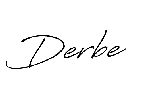 Create a beautiful signature design for name Derbe. With this signature (Antro_Vectra_Bolder) fonts, you can make a handwritten signature for free. Derbe signature style 7 images and pictures png