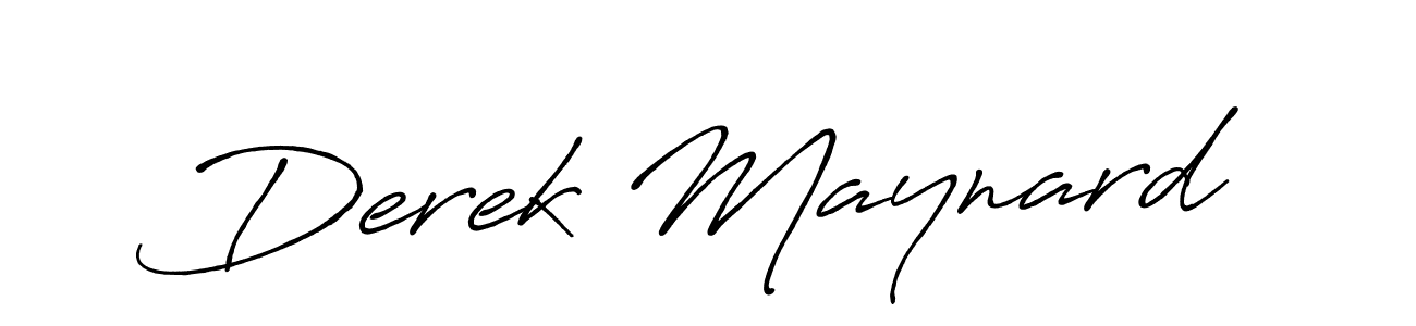 Derek Maynard stylish signature style. Best Handwritten Sign (Antro_Vectra_Bolder) for my name. Handwritten Signature Collection Ideas for my name Derek Maynard. Derek Maynard signature style 7 images and pictures png