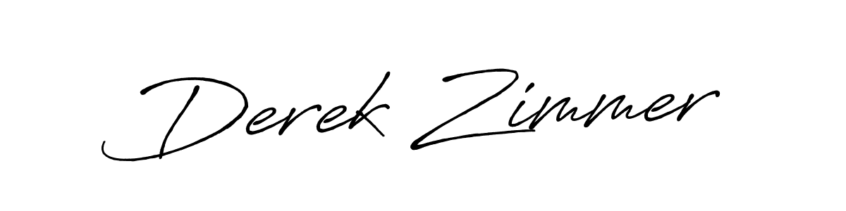 Create a beautiful signature design for name Derek Zimmer. With this signature (Antro_Vectra_Bolder) fonts, you can make a handwritten signature for free. Derek Zimmer signature style 7 images and pictures png