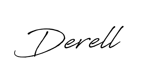 Create a beautiful signature design for name Derell. With this signature (Antro_Vectra_Bolder) fonts, you can make a handwritten signature for free. Derell signature style 7 images and pictures png