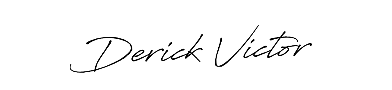 You should practise on your own different ways (Antro_Vectra_Bolder) to write your name (Derick Victor) in signature. don't let someone else do it for you. Derick Victor signature style 7 images and pictures png