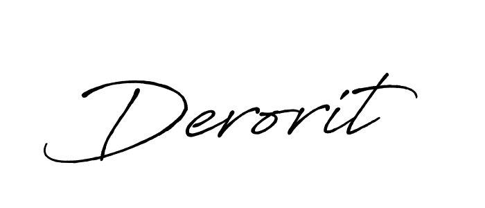 Also we have Derorit name is the best signature style. Create professional handwritten signature collection using Antro_Vectra_Bolder autograph style. Derorit signature style 7 images and pictures png