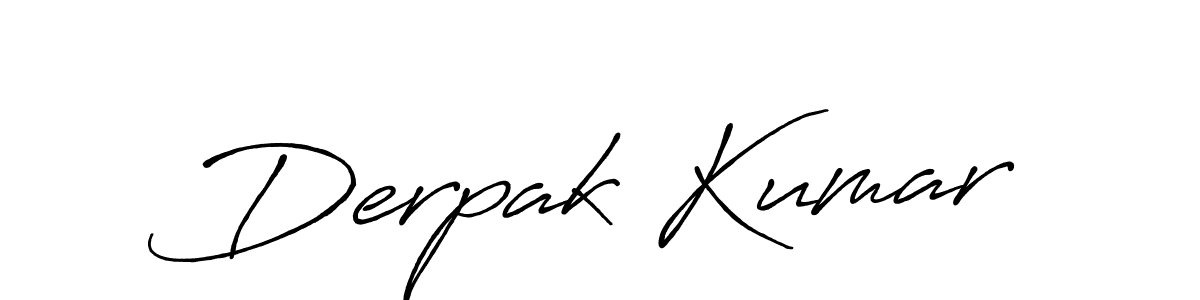 How to make Derpak Kumar name signature. Use Antro_Vectra_Bolder style for creating short signs online. This is the latest handwritten sign. Derpak Kumar signature style 7 images and pictures png