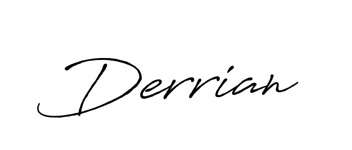 if you are searching for the best signature style for your name Derrian. so please give up your signature search. here we have designed multiple signature styles  using Antro_Vectra_Bolder. Derrian signature style 7 images and pictures png