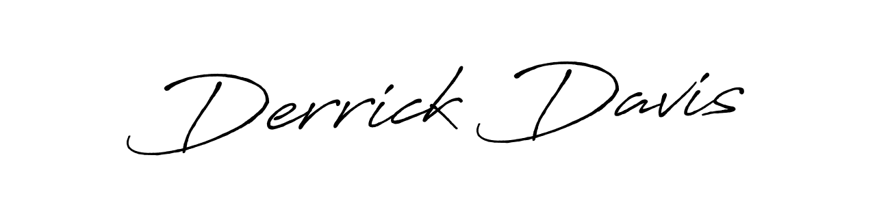 Create a beautiful signature design for name Derrick Davis. With this signature (Antro_Vectra_Bolder) fonts, you can make a handwritten signature for free. Derrick Davis signature style 7 images and pictures png