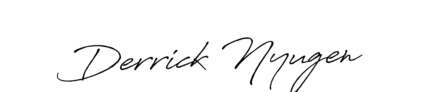 Derrick Nyugen stylish signature style. Best Handwritten Sign (Antro_Vectra_Bolder) for my name. Handwritten Signature Collection Ideas for my name Derrick Nyugen. Derrick Nyugen signature style 7 images and pictures png