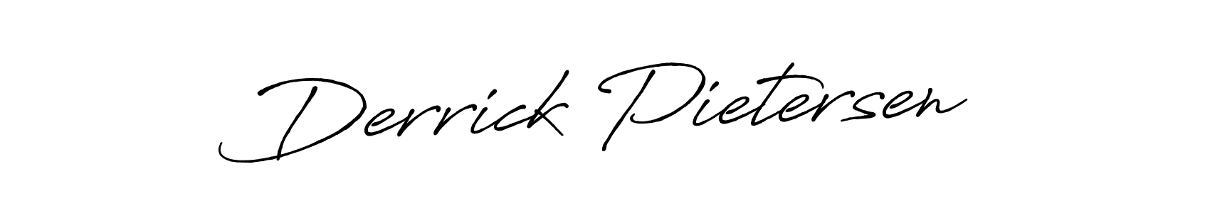 How to make Derrick Pietersen name signature. Use Antro_Vectra_Bolder style for creating short signs online. This is the latest handwritten sign. Derrick Pietersen signature style 7 images and pictures png