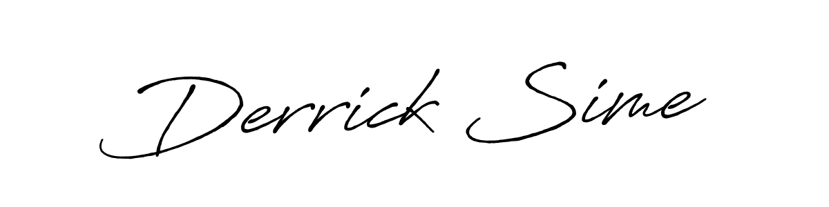 Design your own signature with our free online signature maker. With this signature software, you can create a handwritten (Antro_Vectra_Bolder) signature for name Derrick Sime. Derrick Sime signature style 7 images and pictures png