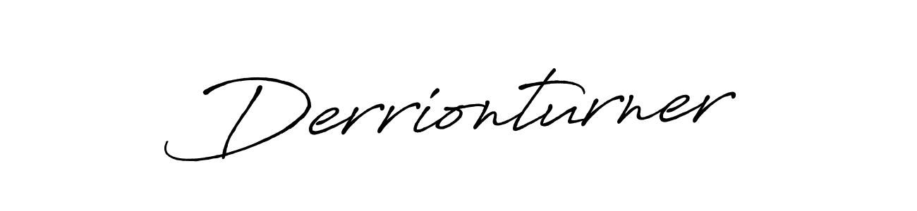 Use a signature maker to create a handwritten signature online. With this signature software, you can design (Antro_Vectra_Bolder) your own signature for name Derrionturner. Derrionturner signature style 7 images and pictures png