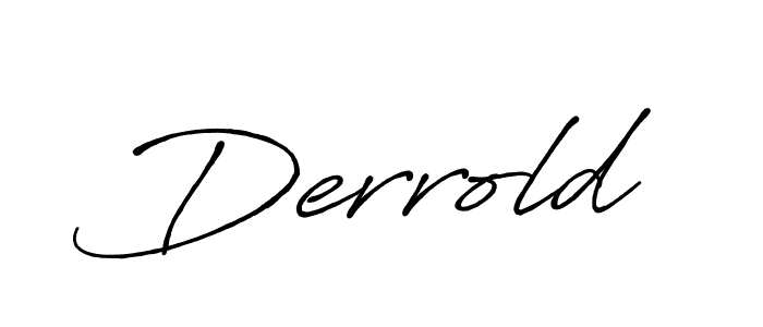 Use a signature maker to create a handwritten signature online. With this signature software, you can design (Antro_Vectra_Bolder) your own signature for name Derrold. Derrold signature style 7 images and pictures png