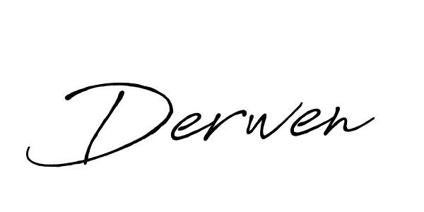 Make a beautiful signature design for name Derwen. With this signature (Antro_Vectra_Bolder) style, you can create a handwritten signature for free. Derwen signature style 7 images and pictures png