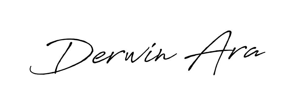 Derwin Ara stylish signature style. Best Handwritten Sign (Antro_Vectra_Bolder) for my name. Handwritten Signature Collection Ideas for my name Derwin Ara. Derwin Ara signature style 7 images and pictures png