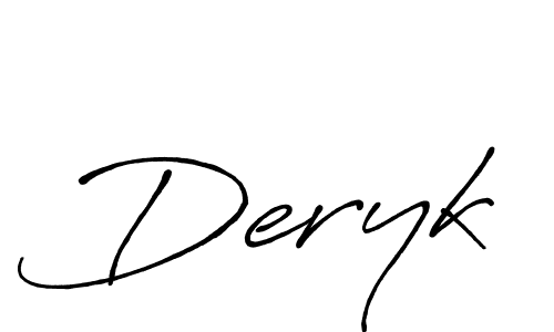 Make a beautiful signature design for name Deryk. With this signature (Antro_Vectra_Bolder) style, you can create a handwritten signature for free. Deryk signature style 7 images and pictures png