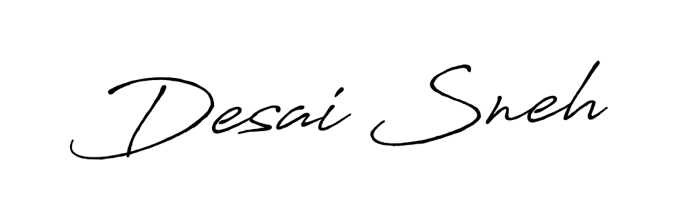 Antro_Vectra_Bolder is a professional signature style that is perfect for those who want to add a touch of class to their signature. It is also a great choice for those who want to make their signature more unique. Get Desai Sneh name to fancy signature for free. Desai Sneh signature style 7 images and pictures png