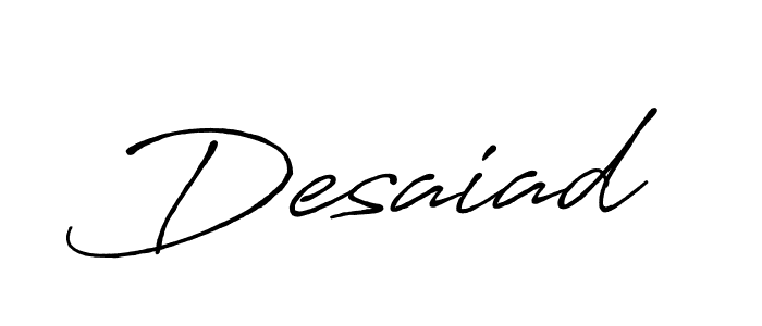 Create a beautiful signature design for name Desaiad. With this signature (Antro_Vectra_Bolder) fonts, you can make a handwritten signature for free. Desaiad signature style 7 images and pictures png
