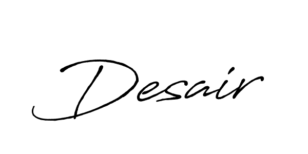 How to make Desair name signature. Use Antro_Vectra_Bolder style for creating short signs online. This is the latest handwritten sign. Desair signature style 7 images and pictures png
