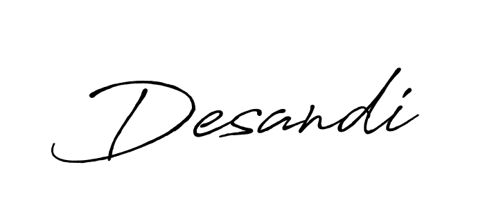 Design your own signature with our free online signature maker. With this signature software, you can create a handwritten (Antro_Vectra_Bolder) signature for name Desandi. Desandi signature style 7 images and pictures png