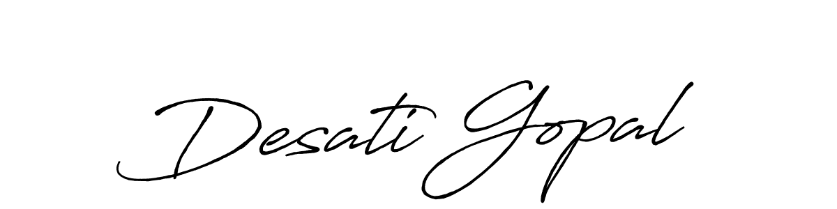 Design your own signature with our free online signature maker. With this signature software, you can create a handwritten (Antro_Vectra_Bolder) signature for name Desati Gopal. Desati Gopal signature style 7 images and pictures png