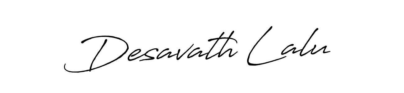 Design your own signature with our free online signature maker. With this signature software, you can create a handwritten (Antro_Vectra_Bolder) signature for name Desavath Lalu. Desavath Lalu signature style 7 images and pictures png