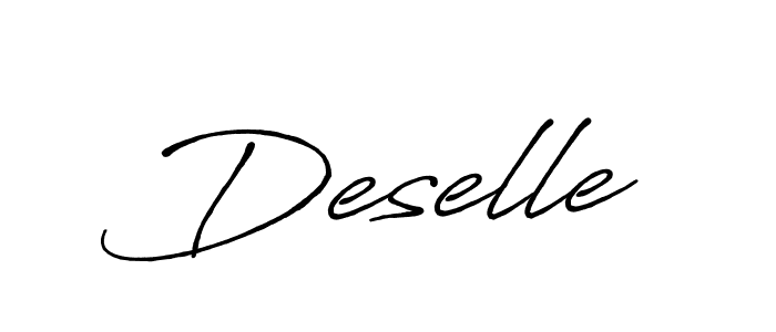 You should practise on your own different ways (Antro_Vectra_Bolder) to write your name (Deselle) in signature. don't let someone else do it for you. Deselle signature style 7 images and pictures png