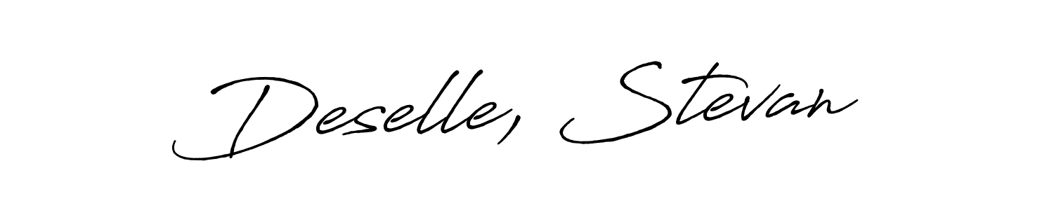 Deselle, Stevan stylish signature style. Best Handwritten Sign (Antro_Vectra_Bolder) for my name. Handwritten Signature Collection Ideas for my name Deselle, Stevan. Deselle, Stevan signature style 7 images and pictures png
