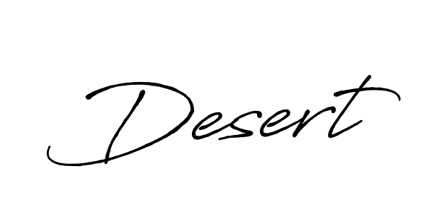 How to make Desert signature? Antro_Vectra_Bolder is a professional autograph style. Create handwritten signature for Desert name. Desert signature style 7 images and pictures png