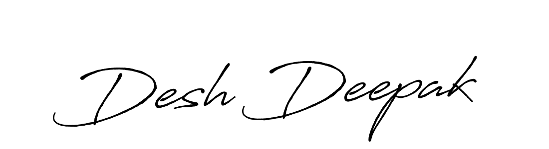 How to make Desh Deepak name signature. Use Antro_Vectra_Bolder style for creating short signs online. This is the latest handwritten sign. Desh Deepak signature style 7 images and pictures png