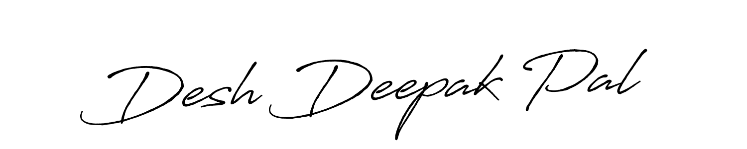 Design your own signature with our free online signature maker. With this signature software, you can create a handwritten (Antro_Vectra_Bolder) signature for name Desh Deepak Pal. Desh Deepak Pal signature style 7 images and pictures png