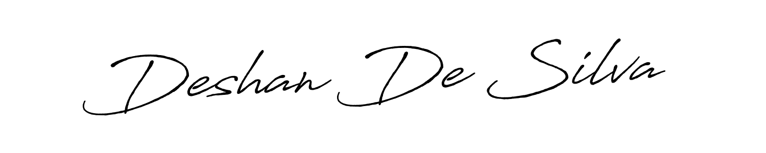 It looks lik you need a new signature style for name Deshan De Silva. Design unique handwritten (Antro_Vectra_Bolder) signature with our free signature maker in just a few clicks. Deshan De Silva signature style 7 images and pictures png