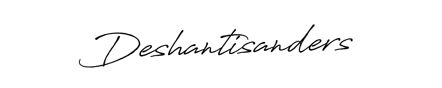 Create a beautiful signature design for name Deshantisanders. With this signature (Antro_Vectra_Bolder) fonts, you can make a handwritten signature for free. Deshantisanders signature style 7 images and pictures png