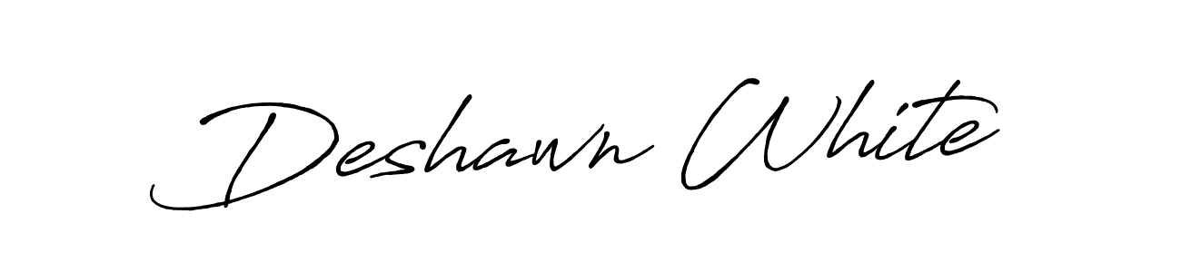 Create a beautiful signature design for name Deshawn White. With this signature (Antro_Vectra_Bolder) fonts, you can make a handwritten signature for free. Deshawn White signature style 7 images and pictures png