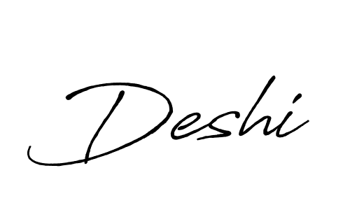 Deshi stylish signature style. Best Handwritten Sign (Antro_Vectra_Bolder) for my name. Handwritten Signature Collection Ideas for my name Deshi. Deshi signature style 7 images and pictures png