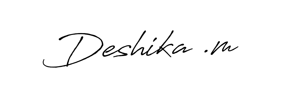 This is the best signature style for the Deshika .m name. Also you like these signature font (Antro_Vectra_Bolder). Mix name signature. Deshika .m signature style 7 images and pictures png