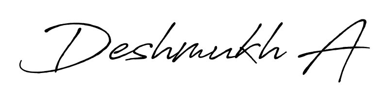 Transform the name Deshmukh A into a signature masterpiece using Antro_Vectra_Bolder font. Ideal for photographers, artists, and creators looking for watermarks. Deshmukh A signature style 7 images and pictures png