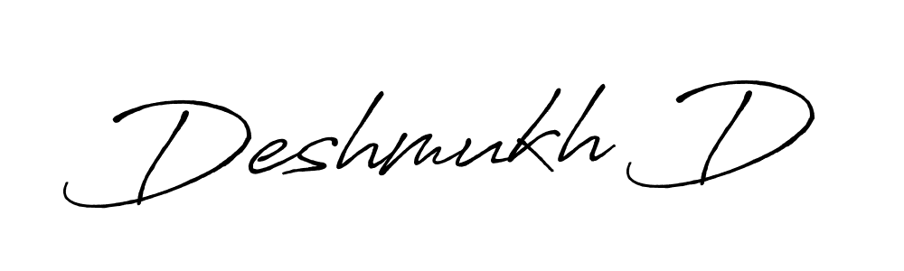 How to make Deshmukh D signature? Antro_Vectra_Bolder is a professional autograph style. Create handwritten signature for Deshmukh D name. Deshmukh D signature style 7 images and pictures png
