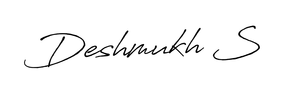 You should practise on your own different ways (Antro_Vectra_Bolder) to write your name (Deshmukh S) in signature. don't let someone else do it for you. Deshmukh S signature style 7 images and pictures png