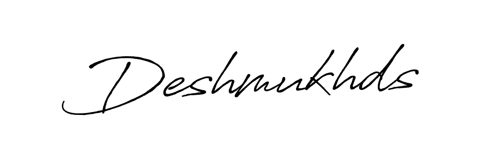Make a beautiful signature design for name Deshmukhds. With this signature (Antro_Vectra_Bolder) style, you can create a handwritten signature for free. Deshmukhds signature style 7 images and pictures png
