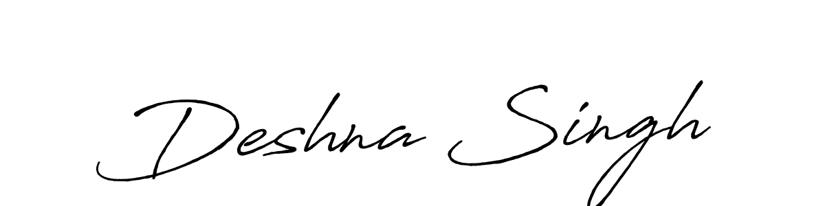 Design your own signature with our free online signature maker. With this signature software, you can create a handwritten (Antro_Vectra_Bolder) signature for name Deshna Singh. Deshna Singh signature style 7 images and pictures png