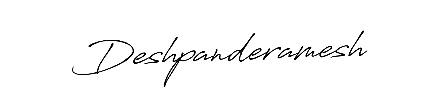 Make a beautiful signature design for name Deshpanderamesh. With this signature (Antro_Vectra_Bolder) style, you can create a handwritten signature for free. Deshpanderamesh signature style 7 images and pictures png