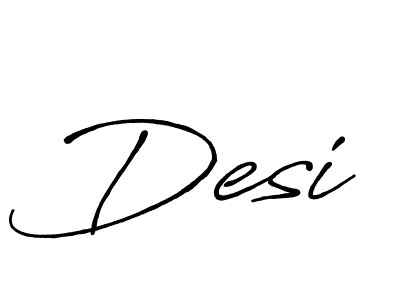 How to make Desi name signature. Use Antro_Vectra_Bolder style for creating short signs online. This is the latest handwritten sign. Desi signature style 7 images and pictures png