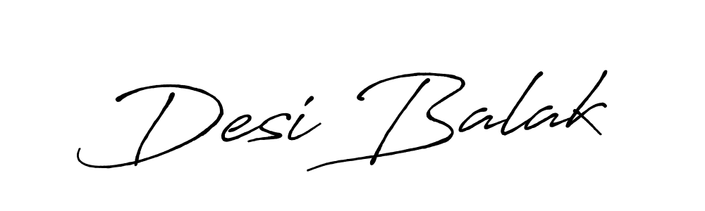 How to make Desi Balak name signature. Use Antro_Vectra_Bolder style for creating short signs online. This is the latest handwritten sign. Desi Balak signature style 7 images and pictures png