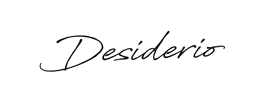 Create a beautiful signature design for name Desiderio. With this signature (Antro_Vectra_Bolder) fonts, you can make a handwritten signature for free. Desiderio signature style 7 images and pictures png